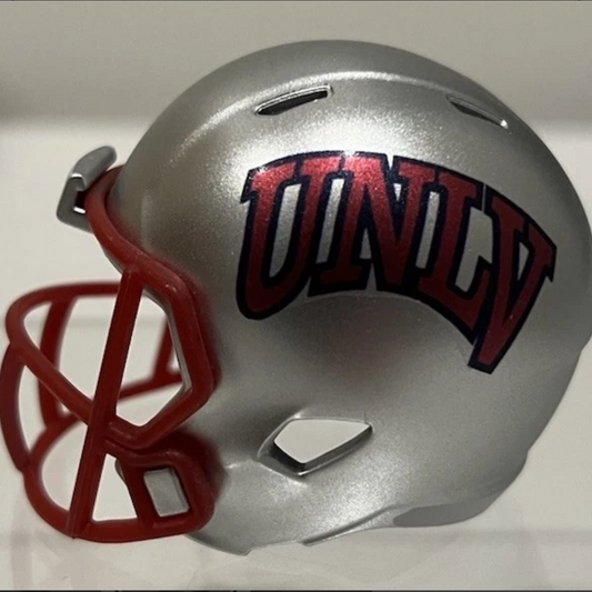 Custom UNLV Rebels Pocket Pro Helmet Silver Mountain West