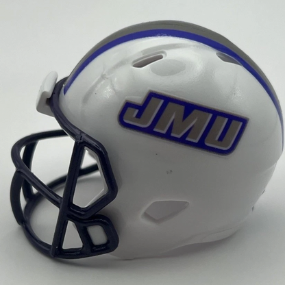 Custom JMU Dukes Pocket Pro Helmet White Sun Belt