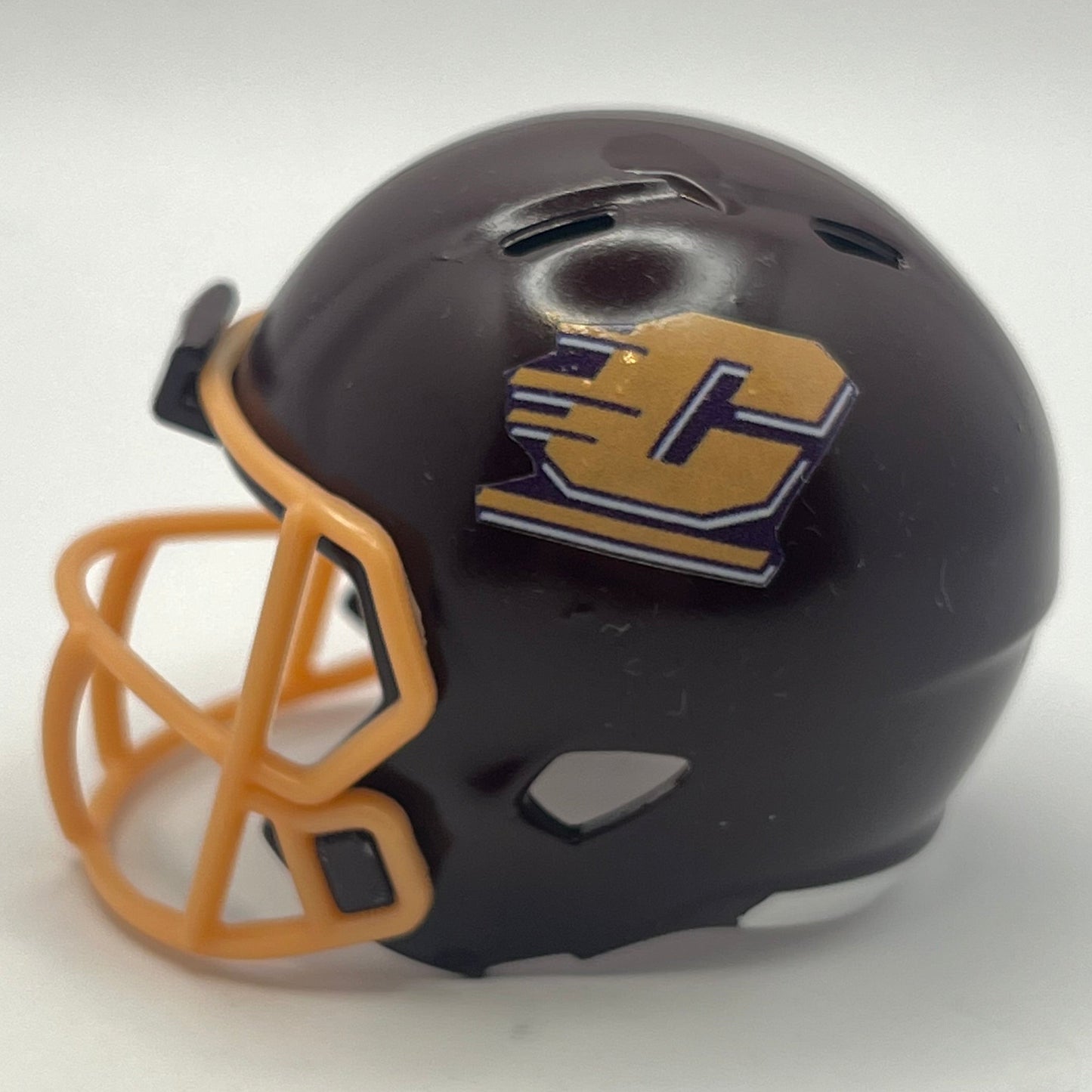 Custom Central Michigan Chippewas Pocket Pro Helmet Brown MAC