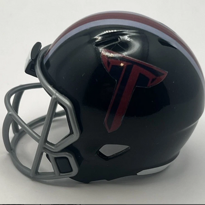 Custom Troy Trojans Pocket Pro Helmet Black Sun Belt