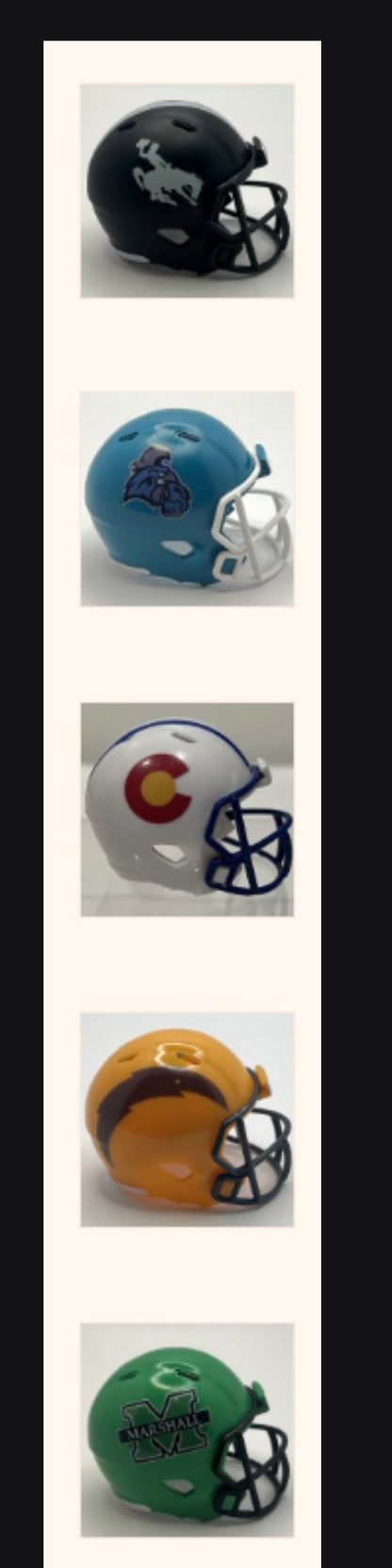 Custom lot of 10 pocket pro helmets