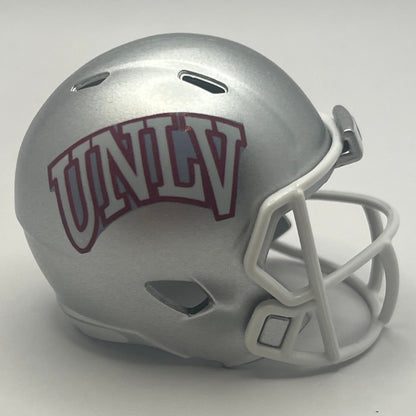 Custom UNLV Rebels Pocket Pro Helmet Silver Mountain West
