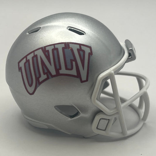 Custom UNLV Rebels Pocket Pro Helmet Silver Mountain West