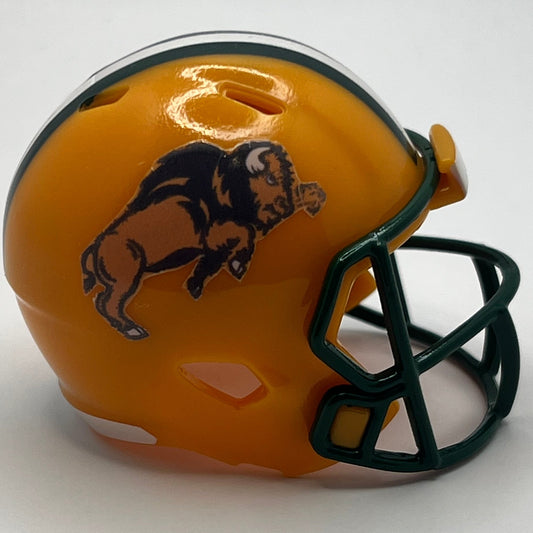 Custom North Dakota State (NDSU) Bison Pocket Pro Helmet Yellow Mountain West