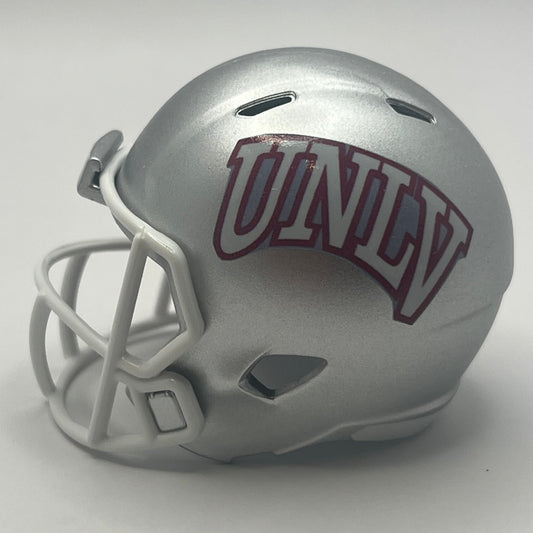 Custom UNLV Rebels Pocket Pro Helmet Silver Mountain West