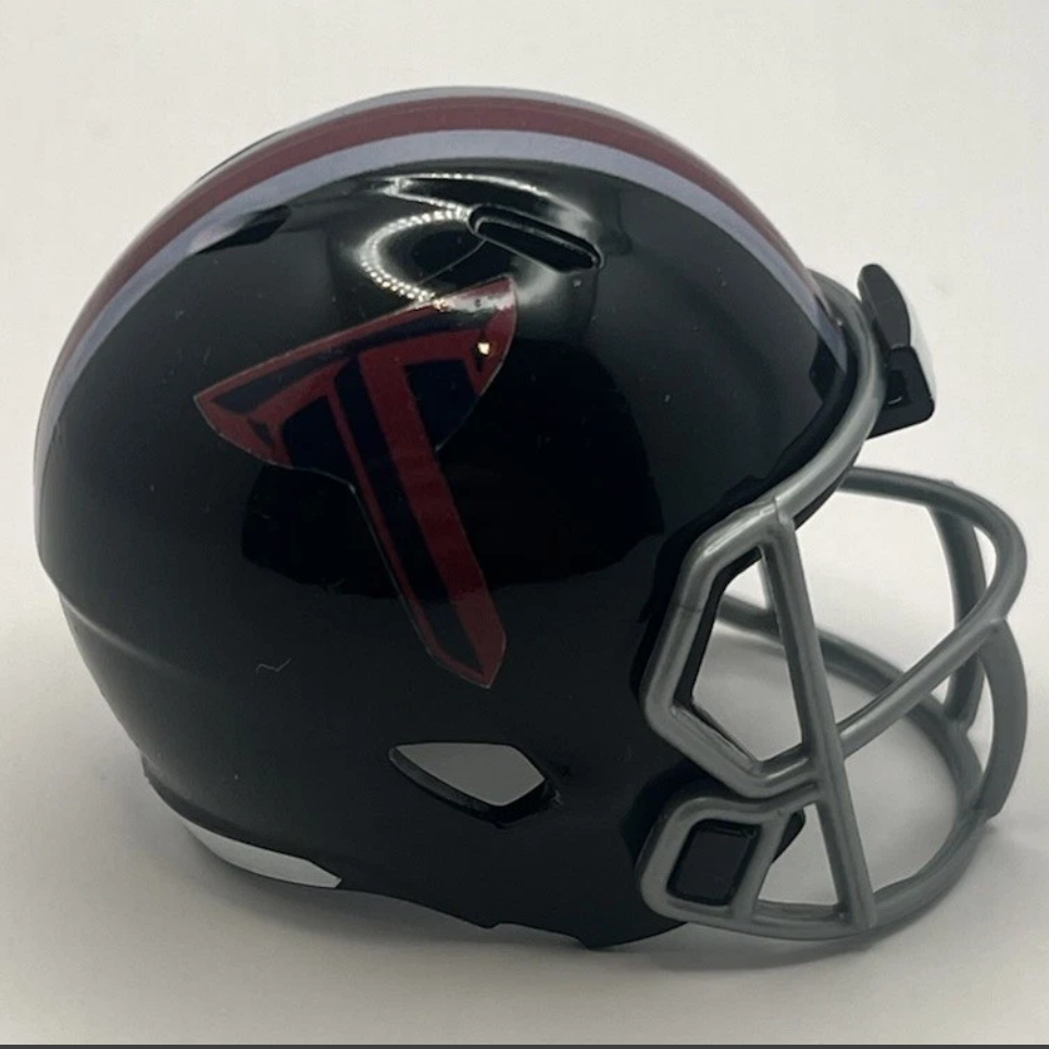 Custom Troy Trojans Pocket Pro Helmet Black Sun Belt