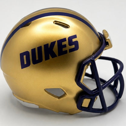 Custom JMU Dukes Pocket Pro Helmet Gold Sun Belt