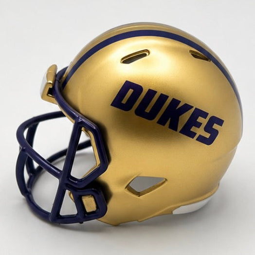 Custom JMU Dukes Pocket Pro Helmet Gold Sun Belt