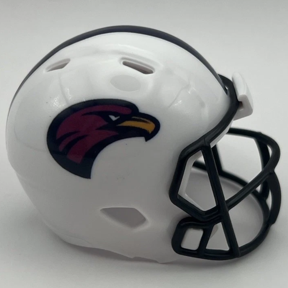 Custom ULM Warhawks Pocket Pro Helmet White Sun Belt