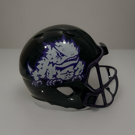 Custom TCU Horned Frogs Pocket Pro Helmet