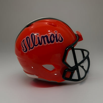 Custom Illinois Fighting Illini Pocket Pro Helmet
