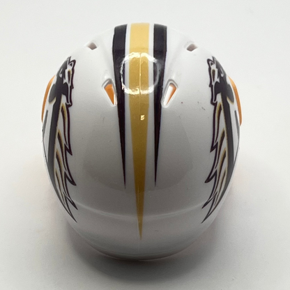 Custom Western Michigan Broncos Pocket Pro Helmet White MAC White Facemask