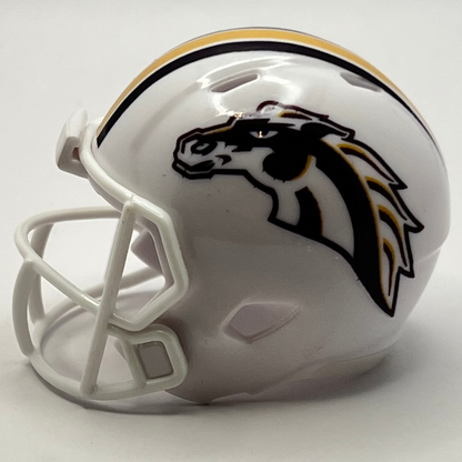 Custom Western Michigan Broncos Pocket Pro Helmet White MAC White Facemask