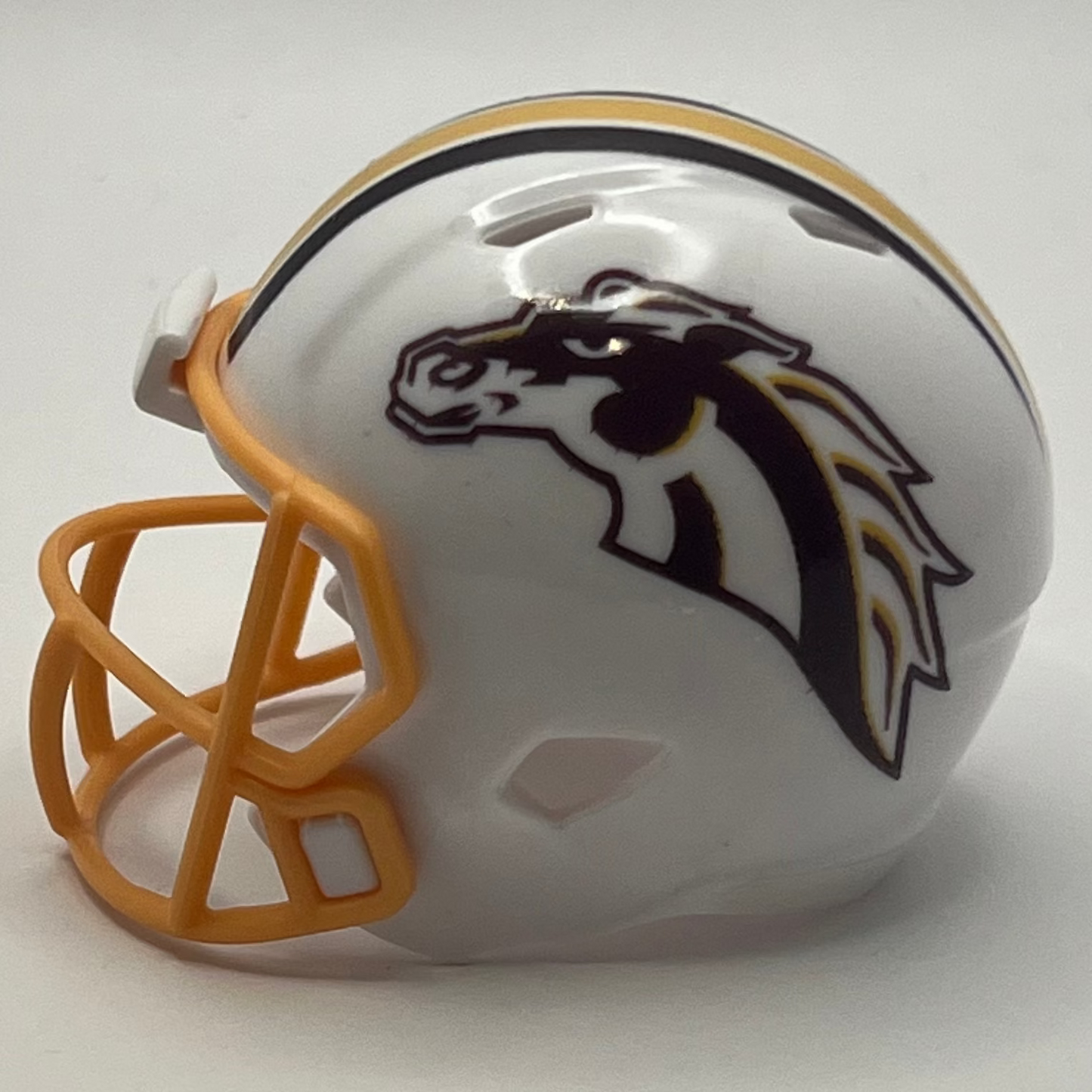 Custom Western Michigan Broncos Pocket Pro Helmet White MAC