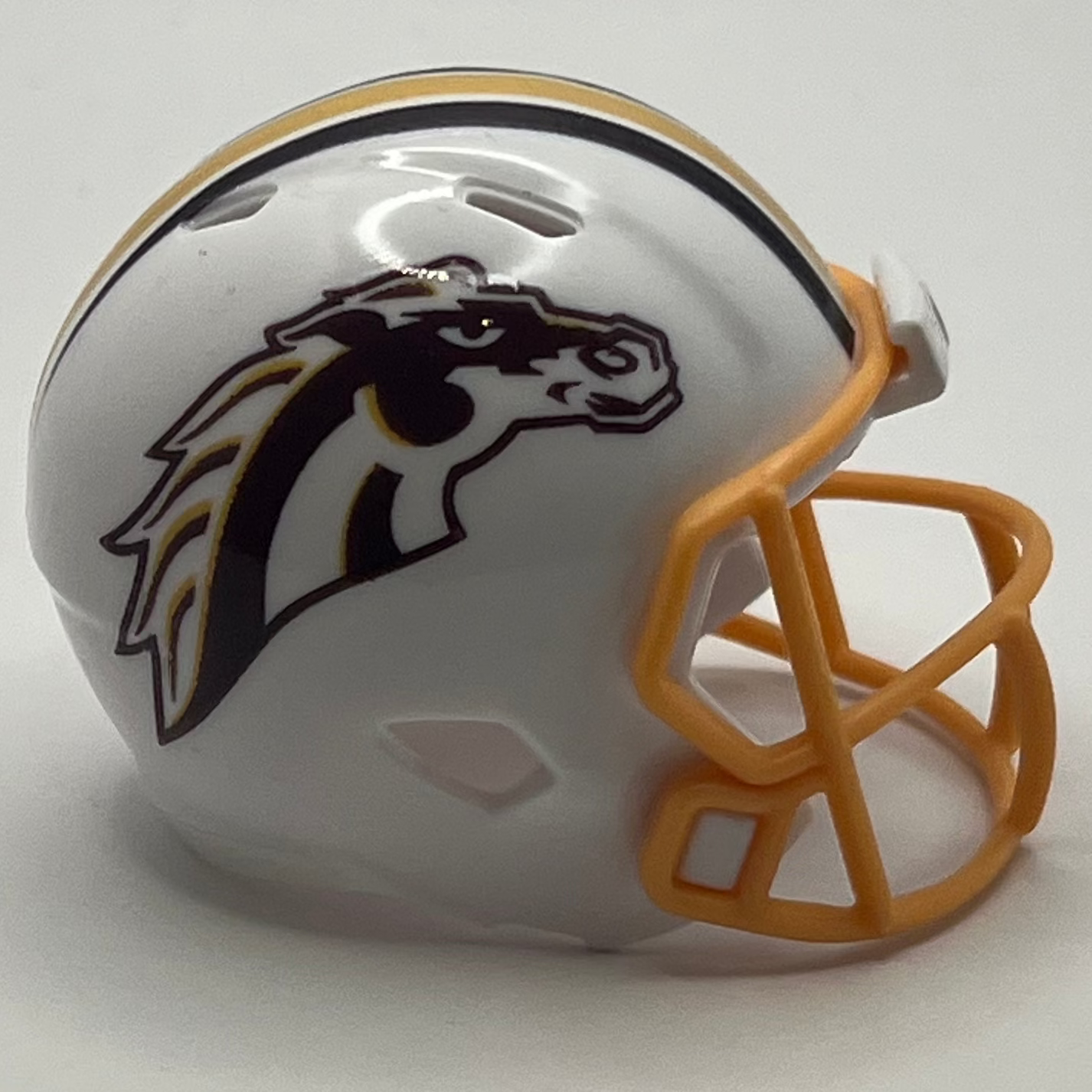Custom Western Michigan Broncos Pocket Pro Helmet White MAC