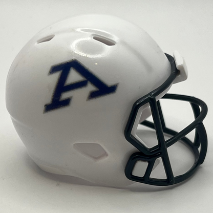 Custom Akron Zips Pocket Pro Helmet White MAC Navy Blue Facemask