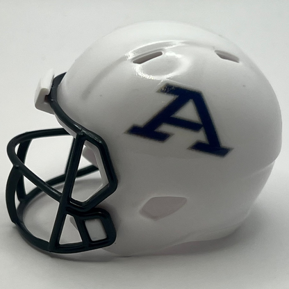 Custom Akron Zips Pocket Pro Helmet White MAC Navy Blue Facemask