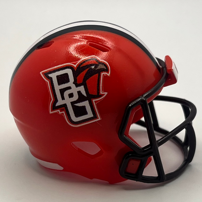 Custom Bowling Green Falcons Pocket Pro Helmet Orange MAC Stripe Brown Facemask