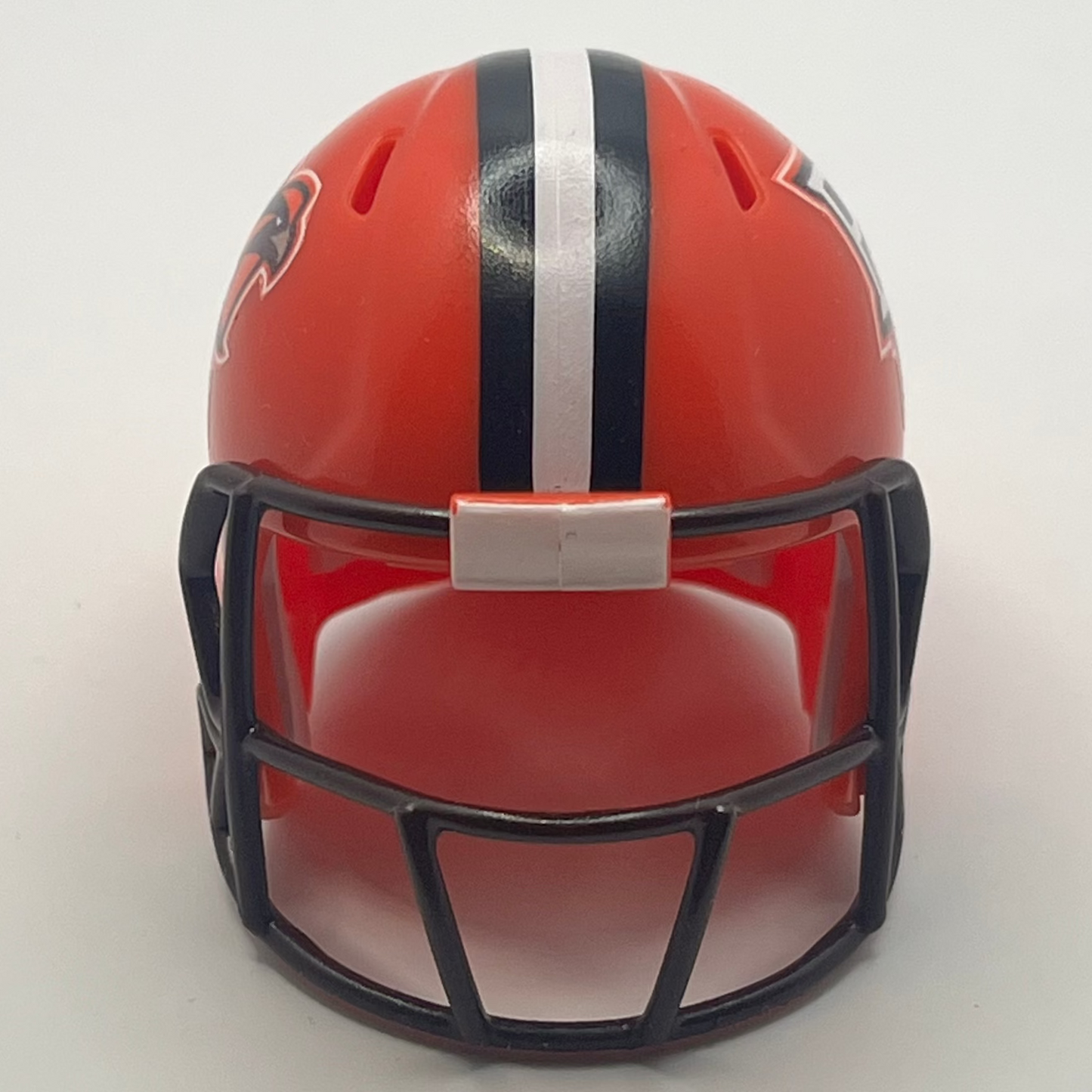 Custom Bowling Green Falcons Pocket Pro Helmet Orange MAC Stripe Brown Facemask