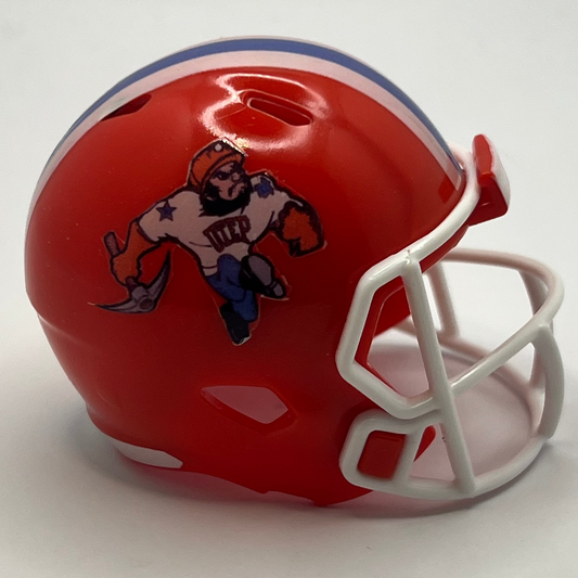 Custom UTEP Miners Pocket Pro Helmet Orange Mountain West