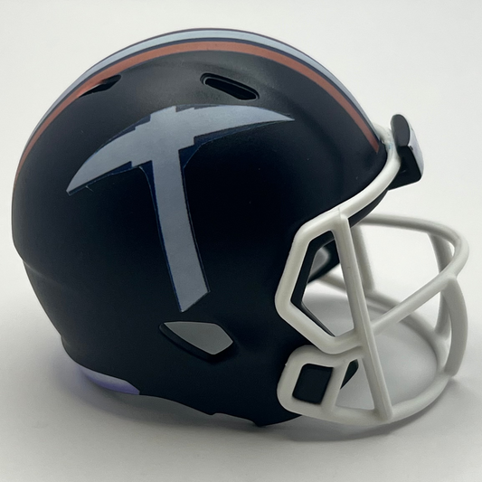 Custom UTEP Miners Pocket Pro Helmet Navy Blue Mountain West