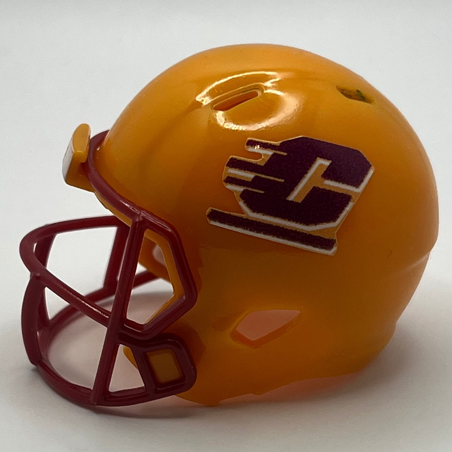 Custom Central Michigan Chippewas Pocket Pro Helmet Yellow MAC