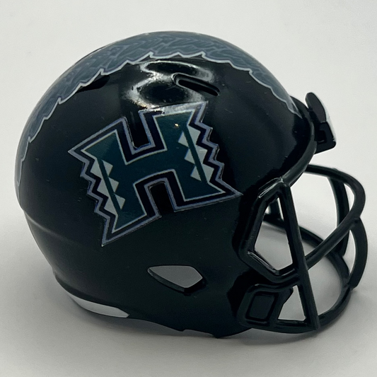 Custom Hawaii Rainbow Warriors Pocket Pro Helmet Black Mountain West
