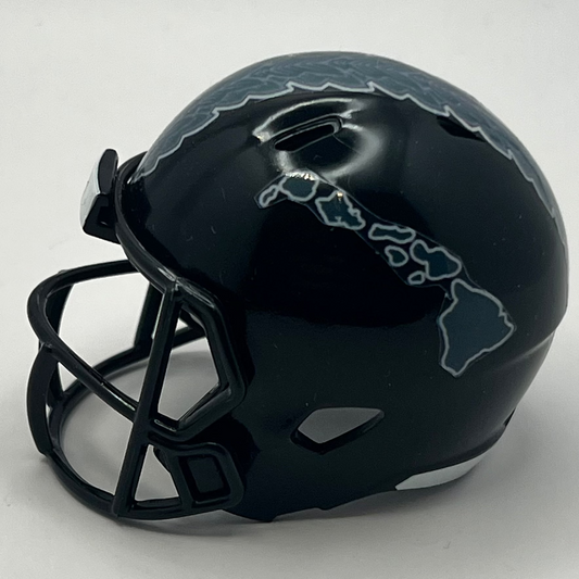 Custom Hawaii Rainbow Warriors Pocket Pro Helmet Black Mountain West