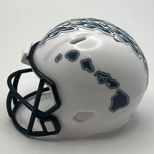 Custom Hawaii Rainbow Warriors Pocket Pro Helmet White Mountain West