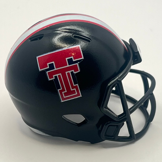 Custom Texas Tech Red Raiders Pocket Pro Helmet Black Big-12