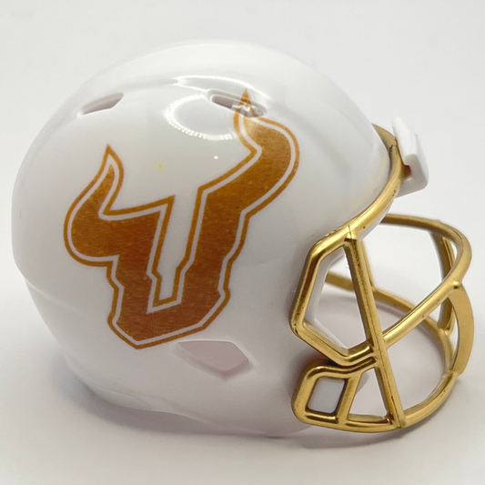 Custom South Florida Bulls Pocket Pro Helmet White American Conference