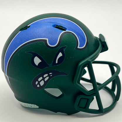 Custom Tulane Green Wave Pocket Pro Helmet Green American Conference
