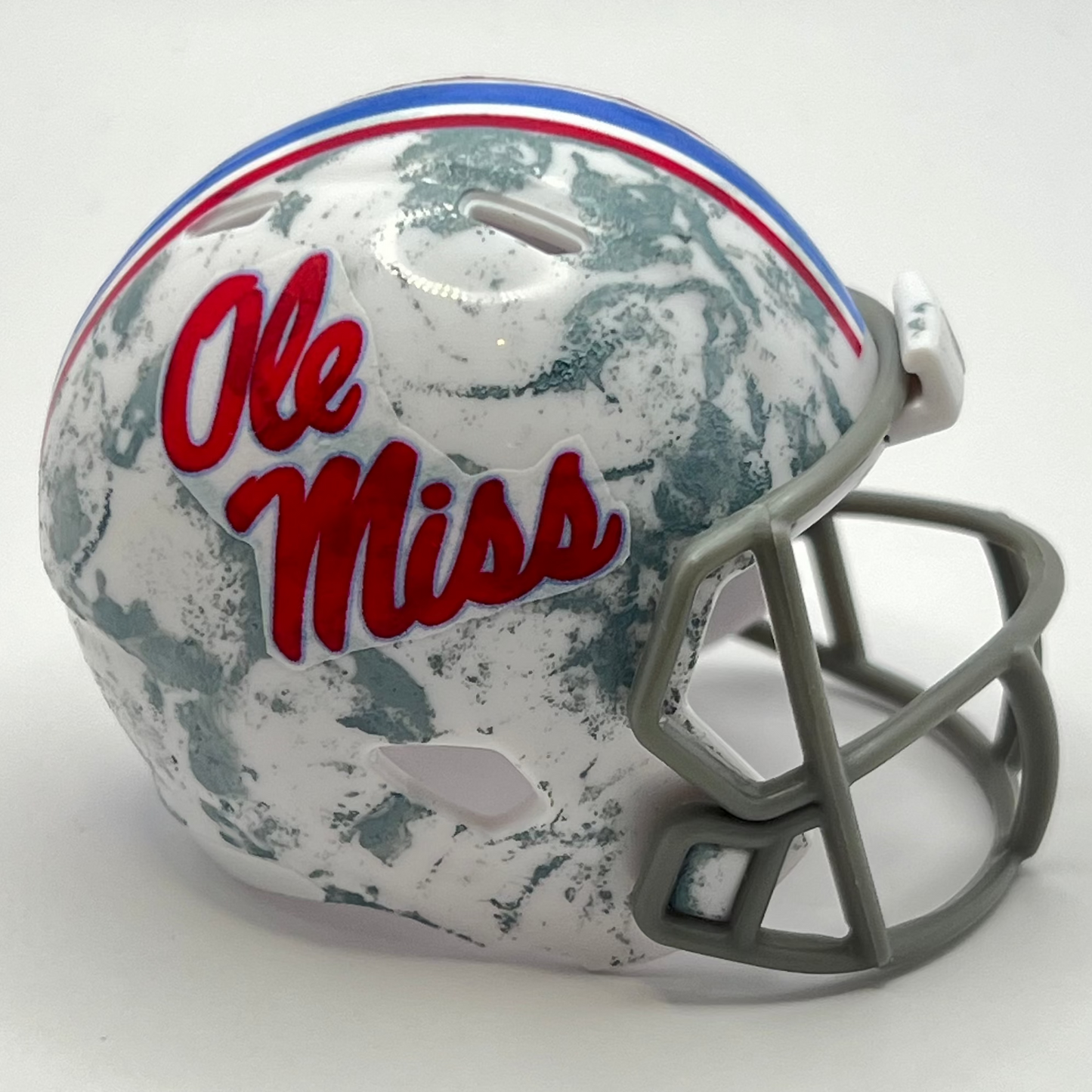 Custom Ole Miss Rebels Pocket Pro Helmet White RealTree Gray SEC