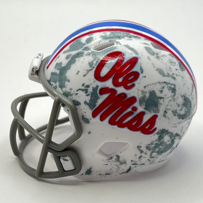Custom Ole Miss Rebels Pocket Pro Helmet White RealTree Gray SEC