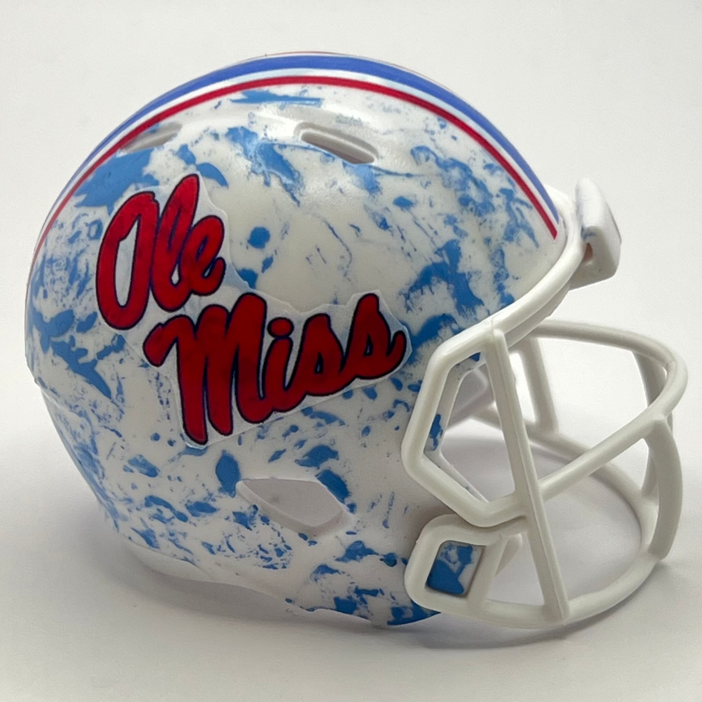Custom Ole Miss Rebels Pocket Pro Helmet White RealTree Baby Blue SEC