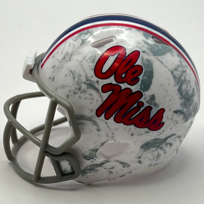 Custom Ole Miss Rebels Pocket Pro Helmet White RealTree Gray SEC