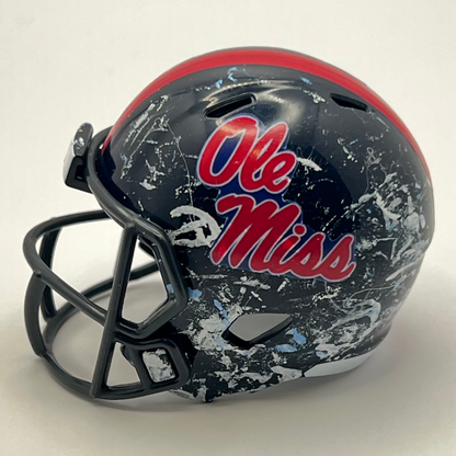 Custom Ole Miss Rebels Pocket Pro Helmet Navy Blue RealTree SEC