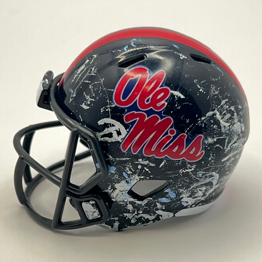 Custom Ole Miss Rebels Pocket Pro Helmet Navy Blue RealTree SEC