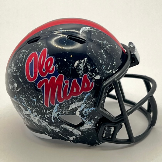 Custom Ole Miss Rebels Pocket Pro Helmet Navy Blue RealTree SEC