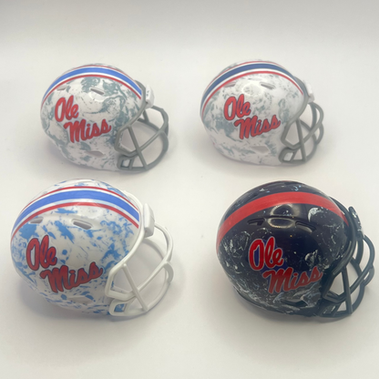 Custom Ole Miss Rebels RealTree Pocket Pro Helmet Set of 4 SEC