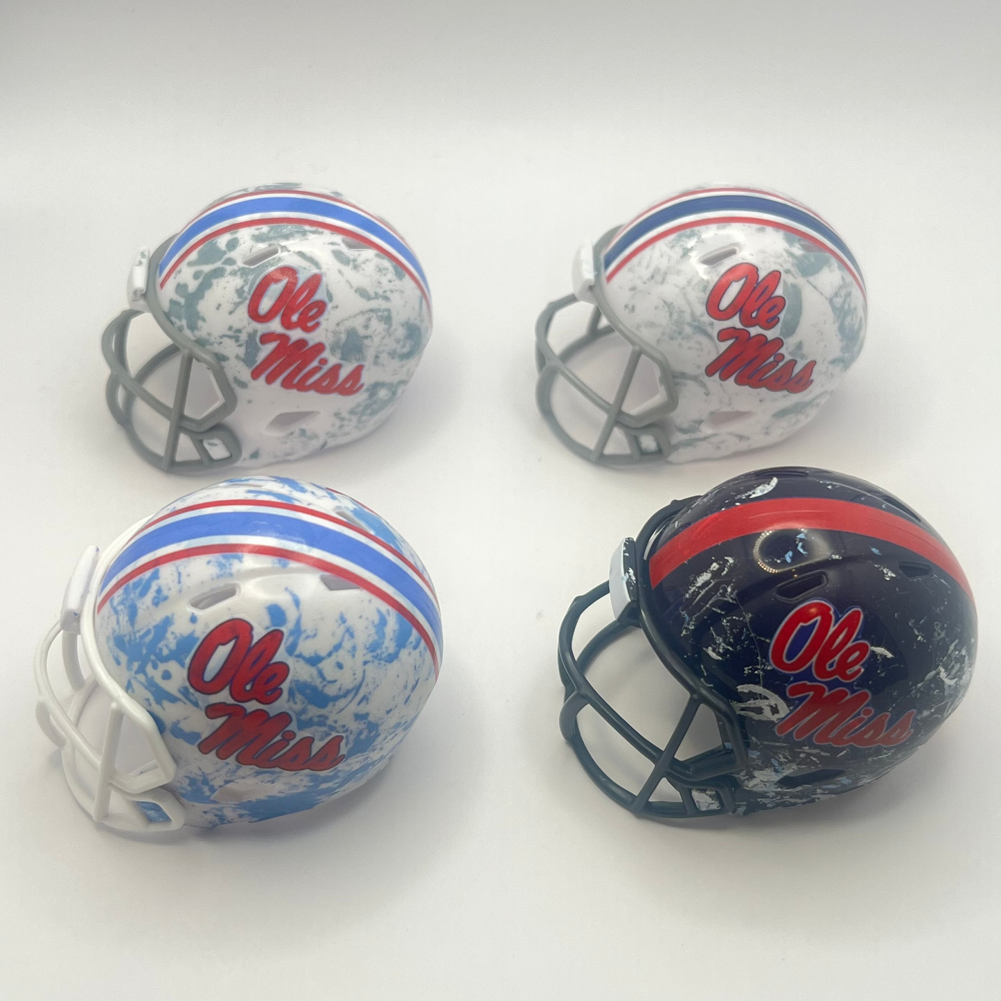 Custom Ole Miss Rebels RealTree Pocket Pro Helmet Set of 4 SEC