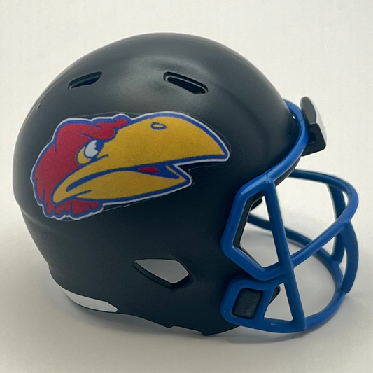 Custom Kansas Jayhawks Pocket Pro Helmet Black Big-12