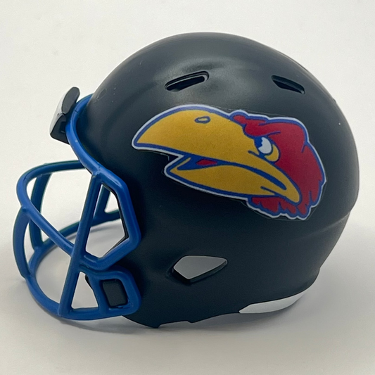 Custom Kansas Jayhawks Pocket Pro Helmet Black Big-12