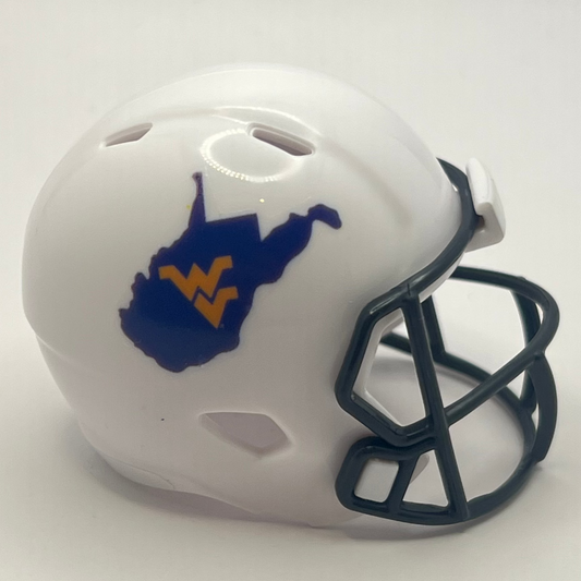 Custom West Virginia Mountaineers Pocket Pro Helmet White Big-12