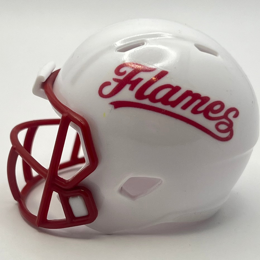 Custom Liberty Flames Pocket Pro Helmet White Conference USA