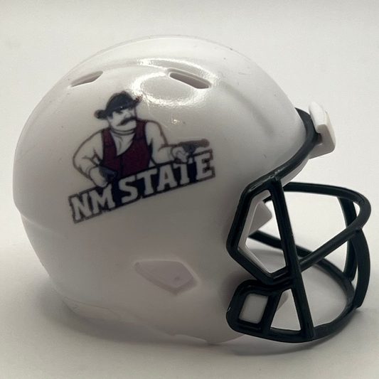 Custom New Mexico State Aggies Pocket Pro Helmet White Conference USA