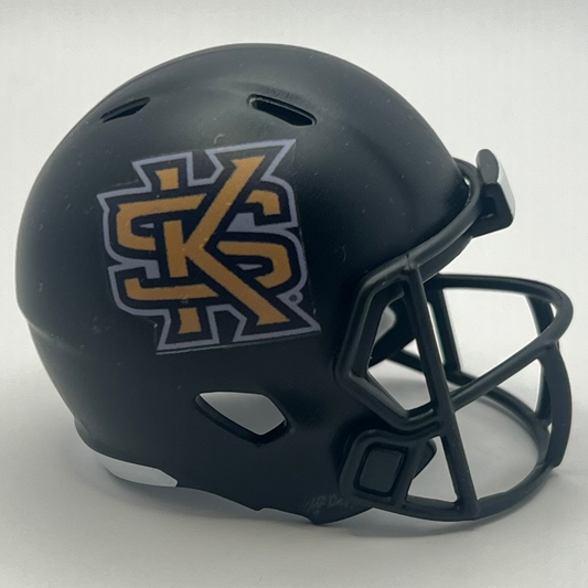 Custom Kennesaw State Owls Pocket Pro Helmet Black Conference USA