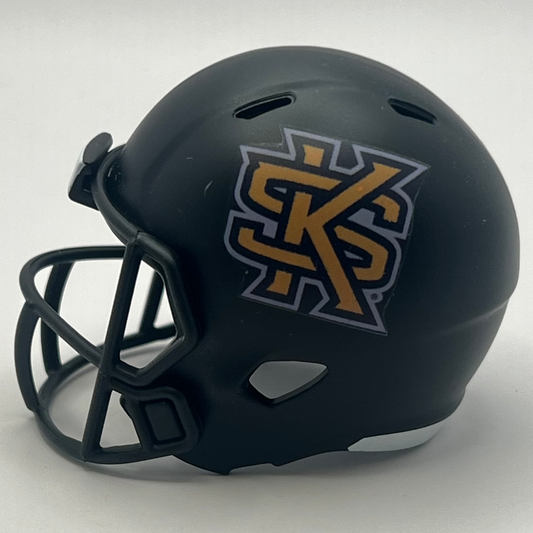 Custom Kennesaw State Owls Pocket Pro Helmet Black Conference USA