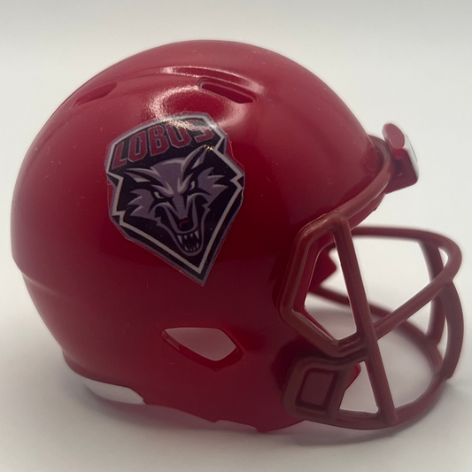 Custom New Mexico Lobos Pocket Pro Helmet Red Mountain West