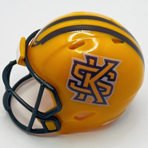 Custom Kennesaw State Owls Pocket Pro Helmet Yellow Conference USA